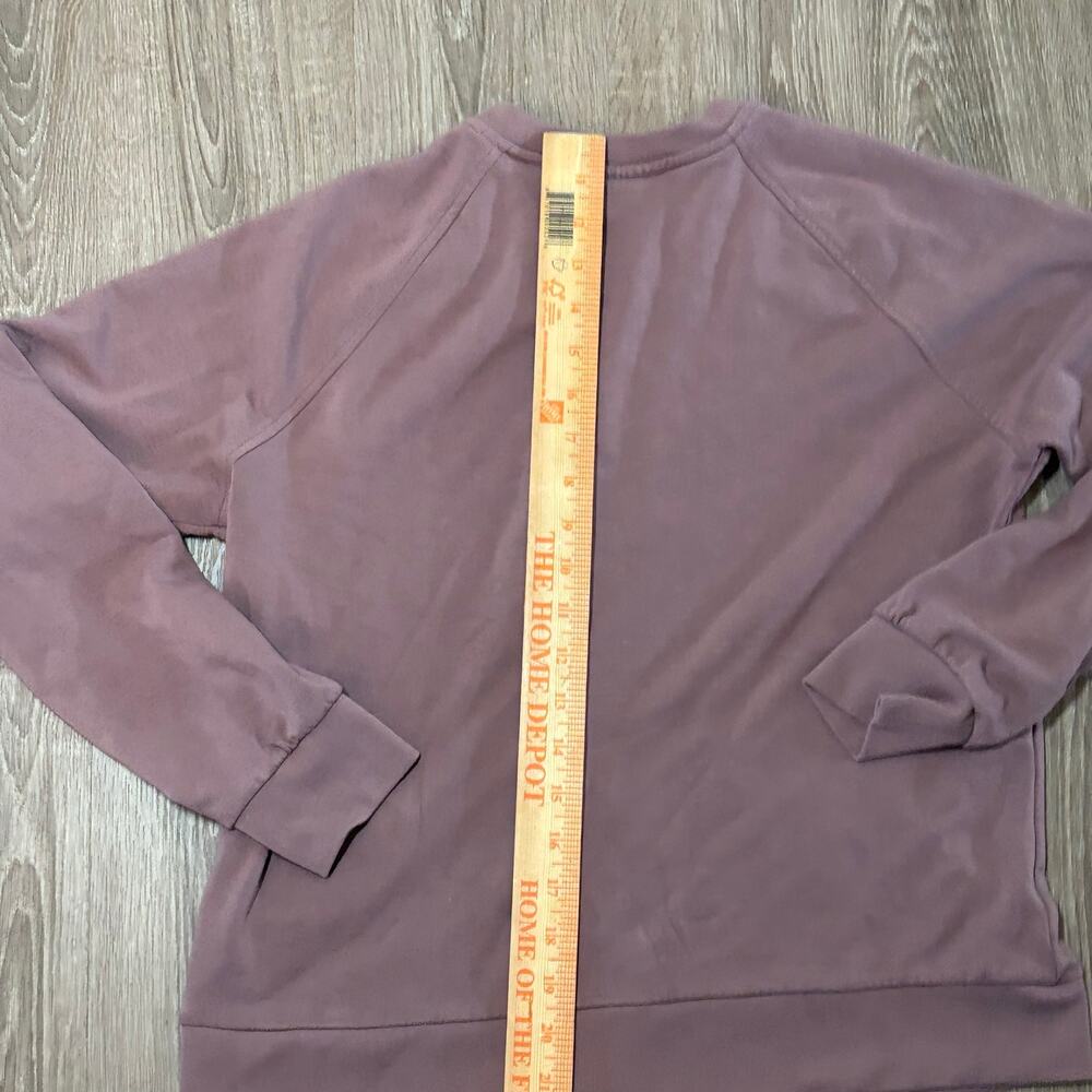 Free Fly Womens Sweatshirt Sz S Bamboo Fleece Crewneck Mauve Purple Pullover - Picture 9 of 9
